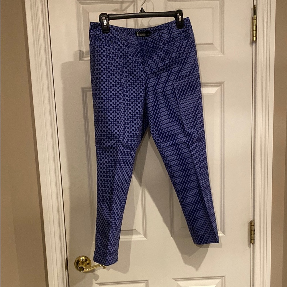 New York & Company Blue Ankle Cropped Pants